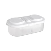 1 Pcs Double Compartment Snack Container, Snack Containers, ood Containers Divided Snack Boxes Two Sections for Snacks On the Go for Work and Travel