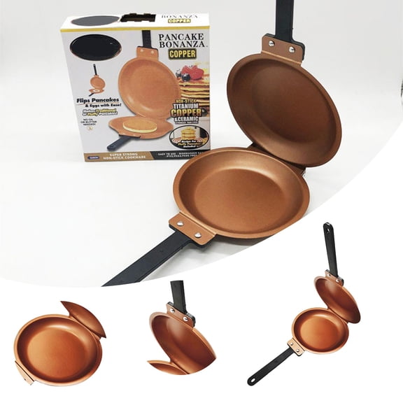1 Pcs Double-Sided Frying Pan, Non Stick Double-sided Flip Pancake Maker for Kitchen Restaurant