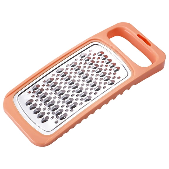 1 Pcs Double-Sided Grater, Multifunction Stainless Steel Grater and Vegetable Slicer, Small Kitchen Tool for Potato, Carrot, and Cheese Shredding, Orange Handheld Food Grating Gadget for Home