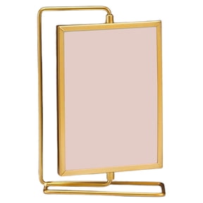 1 Pcs Double Sided Rotating Picture Frame, Rotatable Shape Vertical Photo Frame Golden Vintage Picture Frame Decorative Photo Frames Picture Display Frame