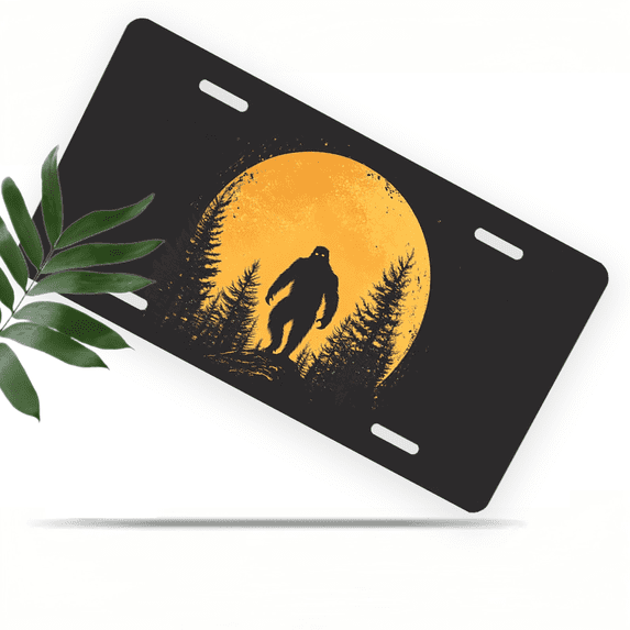1 Pcs Durable License Plate Covers & Frames, Bigfoot For Decorative Front, Waterproof For Decoration Aluminum License Plate Covers & Frames Cover For Men Women, 12" X 6"