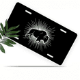thumbnail image 1 of 1 Pcs Durable License Plate Covers & Frames, Buffalo with Rays For Decorative Front, Waterproof For Decoration Aluminum License Plate Covers & Frames Cover For Men Women, 12" X 6", 1 of 6