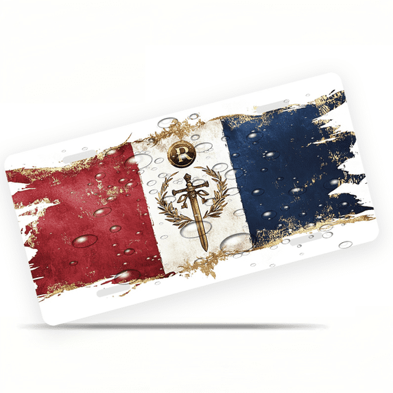 1 Pcs Durable License Plate Covers & Frames, Flag For Decorative Front, Waterproof For Decoration Aluminum License Plate Covers & Frames Cover For Men Women, 12" X 6"