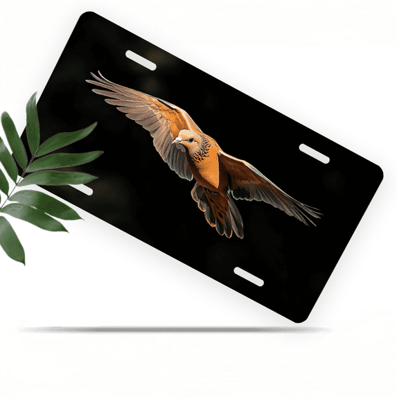 1 Pcs Durable License Plate Covers & Frames, Flying Dove For Decorative Front, Waterproof For Decoration Aluminum License Plate Covers & Frames Cover For Men Women, 12" X 6"