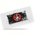thumbnail image 1 of 1 Pcs Durable License Plate Covers & Frames, Peace Flag For Decorative Front, Waterproof For Decoration Aluminum License Plate Covers & Frames Cover For Men Women, 12" X 6", 1 of 6