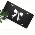 thumbnail image 1 of 1 Pcs Durable License Plate Covers & Frames, White Bow For Decorative Front, Waterproof For Decoration Aluminum License Plate Covers & Frames Cover For Men Women, 12" X 6", 1 of 6