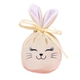 thumbnail image 1 of 1 Pcs Easter Bunny Candy Drawstring Bags Velvet Cute Rabbit Ears Face Treat Bags Bunny Candy Goodie Favor Bag for Easter Party Egg Hunt Stuffer Basket Holiday Decoration, A, 1 of 2