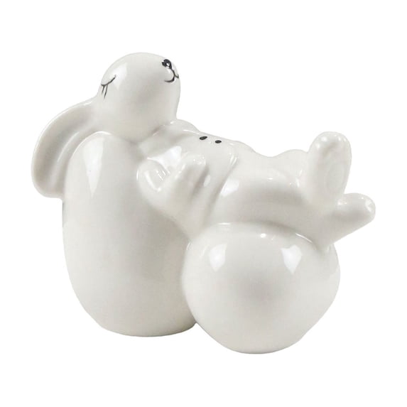 1 Pcs Easter Bunny Figurine, Ceramic Bunny Rabbits, Porcelain Modern Art Spring Home Decor, Easter Decorations Rabbit Figurines Decor Modern Tabletop Art Home Statues Crafts Ornaments