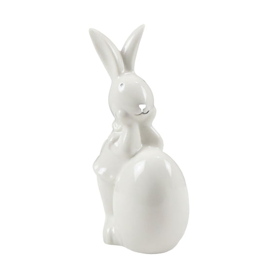 1 Pcs Easter Bunny Figurine, Ceramic Bunny Rabbits, Porcelain Modern Art Spring Home Decor, Easter Decorations Rabbit Figurines Decor Modern Tabletop Art Home Statues Crafts Ornaments