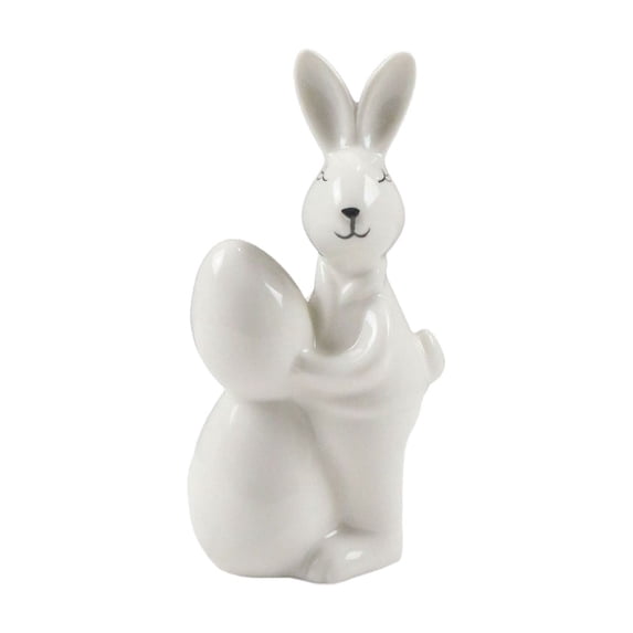1 Pcs Easter Bunny Figurine, Ceramic Bunny Rabbits, Porcelain Modern Art Spring Home Decor, Easter Decorations Rabbit Figurines Decor Modern Tabletop Art Home Statues Crafts Ornaments