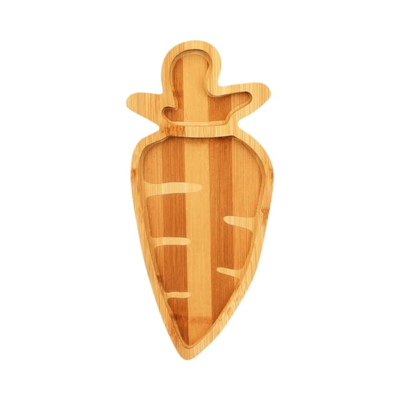 1 Pcs Easter Bunny Plate,Wood Platter,Reusable Bunny Serving Tray,Wood Tray for Easter,Serving Plate for Fruits and Desserts,Multi-Purpose Wooden Tray for Home Dining,Easter Decor,(B,5.51x11.81 in)