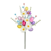 1 Pcs Easter Decorations Eggs Picks,Spring Artificial Flower With Stems,Artificial Easter Egg Flowers ,Artificial Flower Picks And Sprays Berry For Easter Home Vase Table Centerpieces Decor,15.74 in