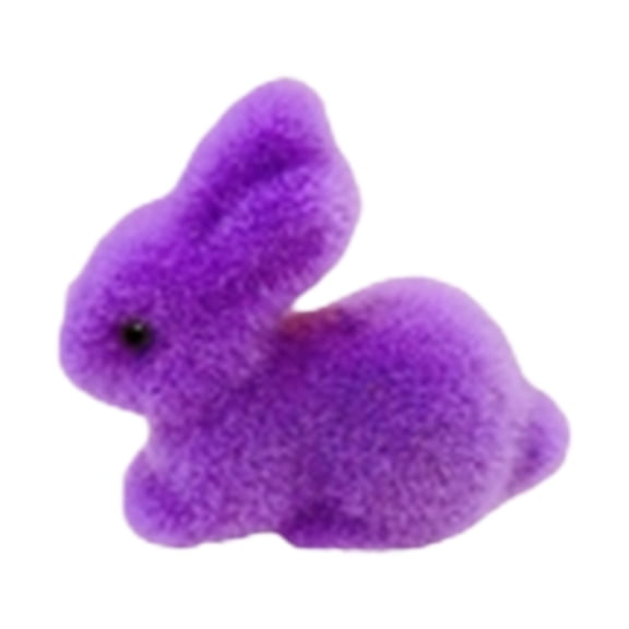 1 Pcs Easter Egg Fillers Bunny Toys,Mini Easter Bunny Figurine for Easter Basket Stuffers,Mini Flocked Easter Bunny Ornaments,Foam Bunny Figurines for Party Decorations,(I,2.63x2.36 in)