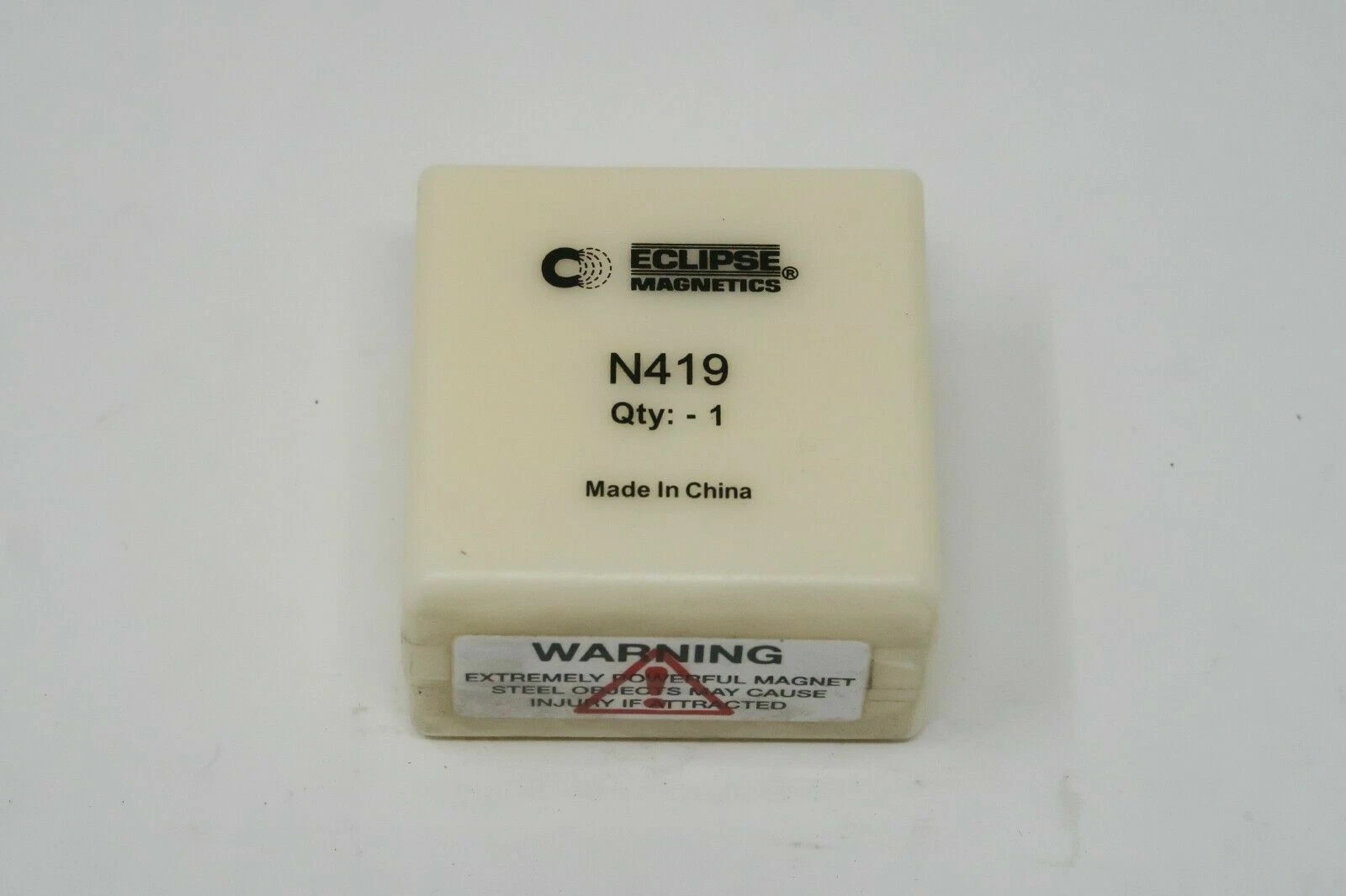 1 Pcs Eclipse Magnetics N419 Neodymium Neo 1.00" X 1.0'' X 0.50" Pltd Magnet