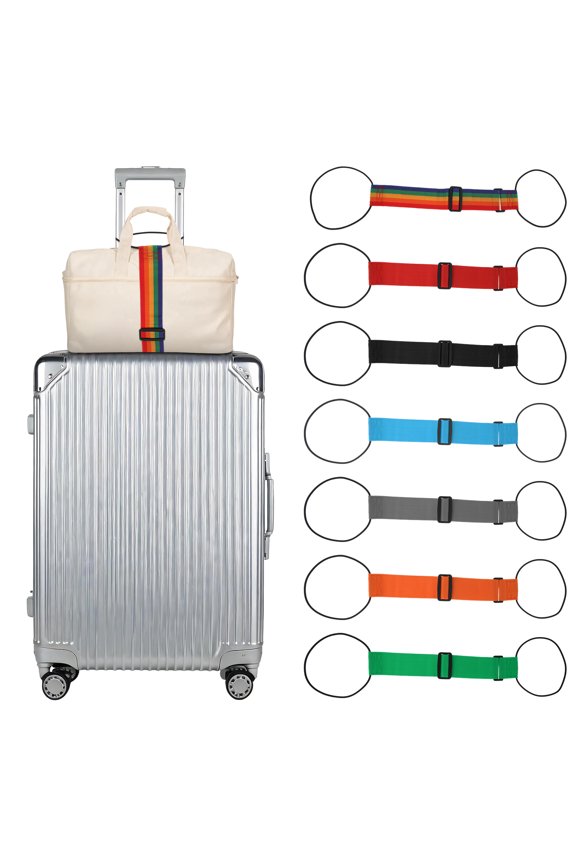 1 Pcs Elastic Small Strap Luggage Straps For outdoors Rainbow Polyester
