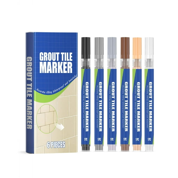 1 Pcs Epoxy Tile Grout Pen - Waterproof, Stain Resistant, Quick Drying Grout Filler for Kitchen Bathroom Floor Wall - Aesthetic Seam Repair, 15 Colors