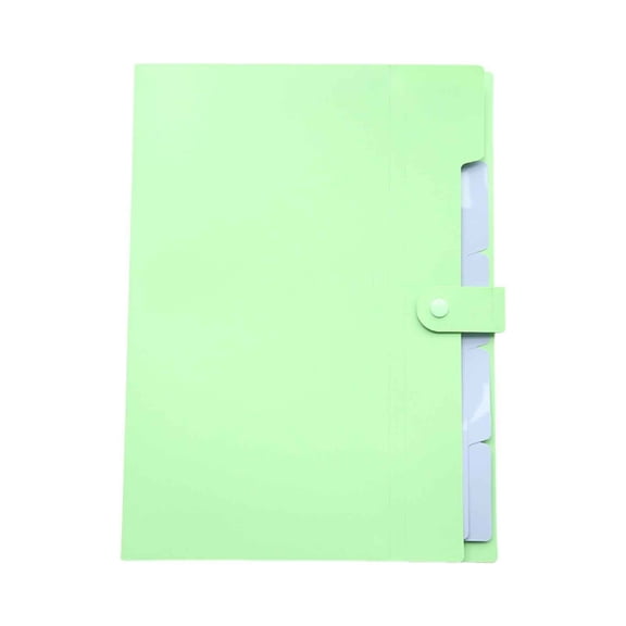 1 Pcs Expanding File Organizer with 4 Pockets,Accordion File Folders with Labels,Portable Document Paper Bill Receipt Organizer,Letter Size Paper Expanding File Folder,(Green)