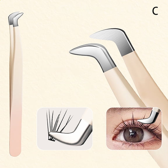 1 Pcs Eyelash Tweezers Extension Stainless Steel Superhard Tweezers With Fiber Tips High Precision Anti-Static Tweezers