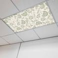 thumbnail image 1 of 1 Pcs Farmhouse Sage Green Floral Fluorescent Light Covers Linen Boho Paisley Flower Rustic Magnetic Light Covers for Ceiling Lights 4 x 2 ft Drop Ceiling Lights Cover Shade for Office, Home, 1 of 9