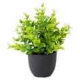 thumbnail image 1 of 1 Pcs Faux Green Grass Plant in Pot, Artificial Plants Indoor Faux Potted Plant Set, Small Plastic Greenery in Black Pots for Home Desk Table Centerpiece Room Decor, 1 of 9