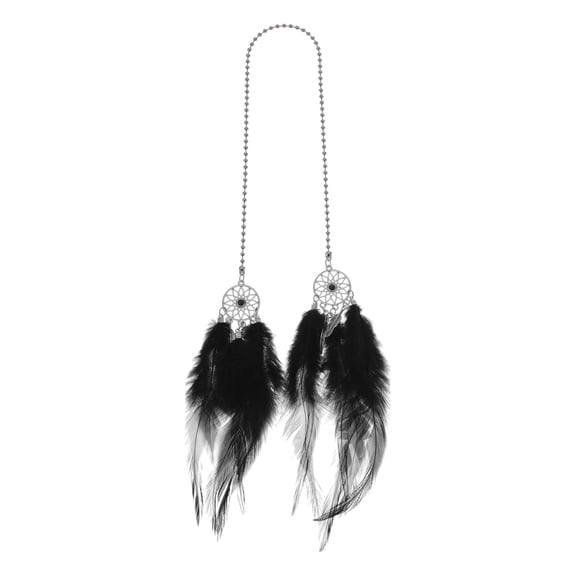 Unique Bargains Metal Faux Rhinestone Faux Diamond Car Rear View Mirror Pendant Accessories Car Hanging Ornament Assorted Color Black