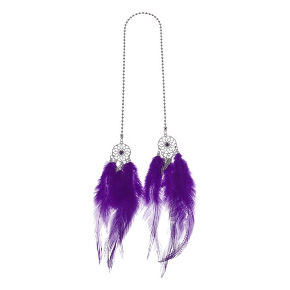 Unique Bargains Metal Faux Rhinestone Faux Diamond Car Rear View Mirror Pendant Accessories Car Hanging Ornament Assorted Color Purple