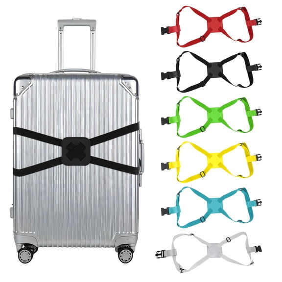 1 Pcs Figure 8 Strap Luggage Straps For outdoors Black Polyester,Elastic,Leather