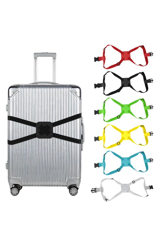 1 Pcs Figure 8 StrapĀ Luggage Straps For outdoors Black Polyester,Elastic,Leather
