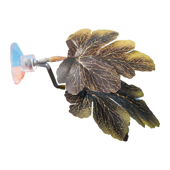 1 Pcs Fish Leaf Pad, Fish Tank Accessories Aquarium Décor Simulating Adjustable Plastic Plants Betta Natural Habitat Playing Spawn Breed Rest Bed with Suction Cup Multi Leaf Design