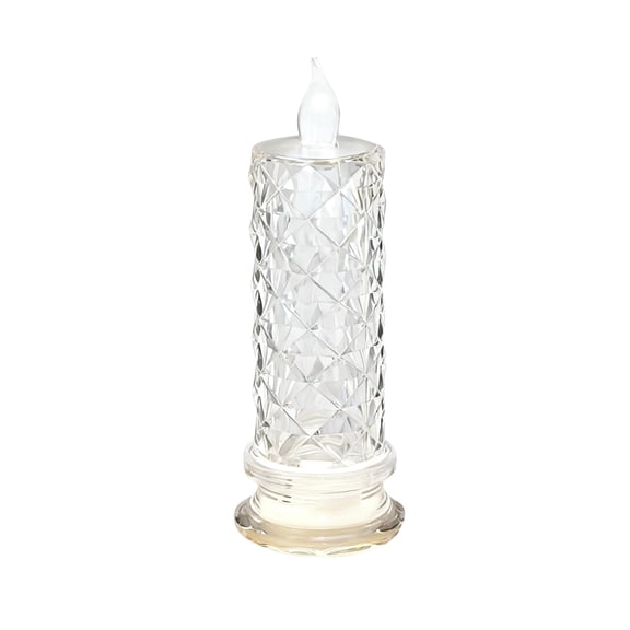 1 Pcs Flame-free LED Crystal Pillar Candles, Battery-Powered LED Candles For Valentine's Day, Anniversaries, Wedding And Christmas Decorations