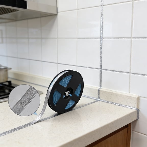 1 Pcs Flexible Trim Self Adhesive, 0.3 in Wide Ceiling Molding Peel and Stick, 19.6 Ft Long Caulk Tape Sealant Strip for Neat and Durable Finishes, Easy-to-Use Home Improvement Tool