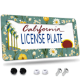 thumbnail image 1 of 1 Pcs Floral Pattern License Plate Frame, License Plate Cover for Car Decorative Parts, Aluminum License Plate Bracket Holder Rust-Proof Weather-Proof for US Standard Car, 1 of 9