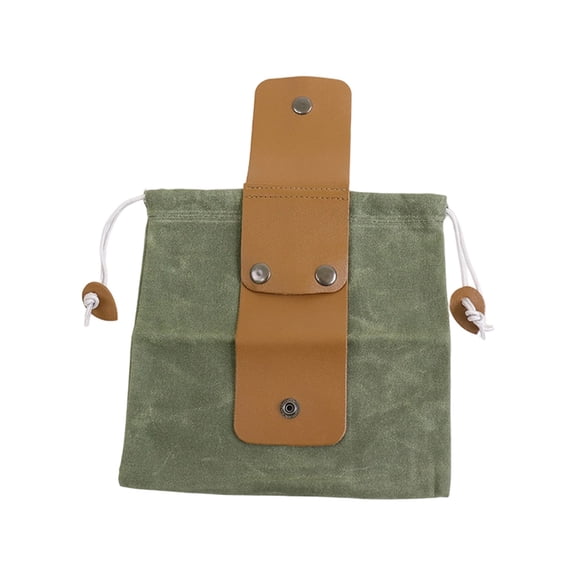 1 Pcs Foldable Canvas Belt Bag,8.66 X 8.66 Inch Foraging Bag,Canvas Foraging Bag,Multipurpose Leather Foraging Bags For Outdoor Hiking Hunting,Portable Bag Gathering Bag,Camping Storage Bags,B