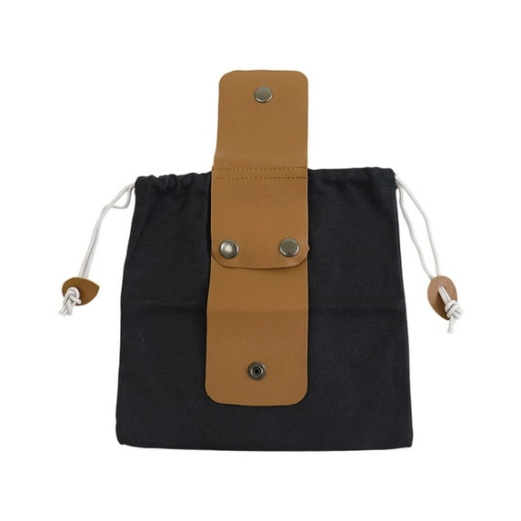 1 Pcs Foldable Canvas Belt Bag,8.66 X 8.66 Inch Foraging Bag,Canvas Foraging Bag,Multipurpose Leather Foraging Bags For Outdoor Hiking Hunting,Portable Bag Gathering Bag,Camping Storage Bags,A