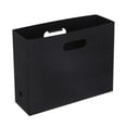 thumbnail image 1 of 1 Pcs Foldable Scrapbook Paper Storage Organizer,Plastic Stand File Organizer Box with Handle,Scrapbook Paper Storage,Plastic Document File Holder,Hanging File Folder Storage Box,Black, 1 of 8