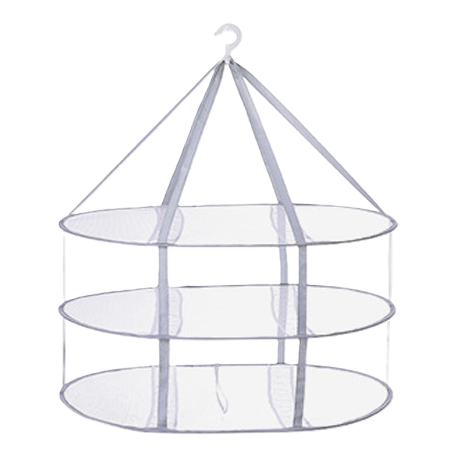 1 Pcs Folding Mesh Clothes Drying Rack, 3-Tier Folded Mesh Clothes ...