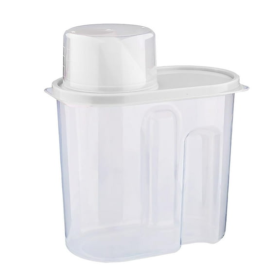 1 Pcs Food Storage Containers with Lid, Rice Storage Bin Cereal Storage Container, Food Airtight Container with Pouring Spout and Measuring Cup for Oatmeal Grain Pasta Flour Dog Cat Food