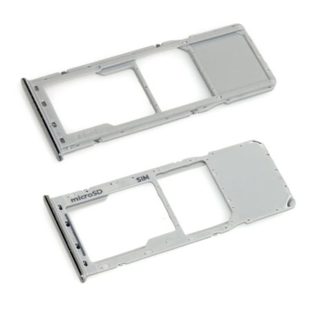 1 Pcs For TracFone Samsung Galaxy A20 SM-S205DL Replacement SIM Card MicroSD Holder Tray Silver
