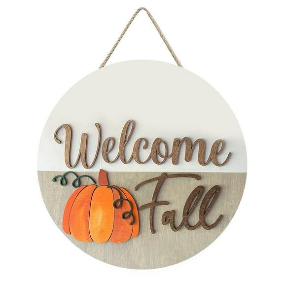 1 Pcs Front Door Welcome Hanging Sign Plaque Fall Door Porch Sign Thanksgiving Wooden Door Sign With Pumpkin Maple Leaf Country Wall Art For Farmhouse Porch Home Decor Door Hanging Decoration