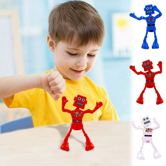 1 Pcs Funny Spring Wind-up Dancing Walking Robot Toy for Kids, Robot Playset for Kids Role Playing, Robots Theme Party Activity