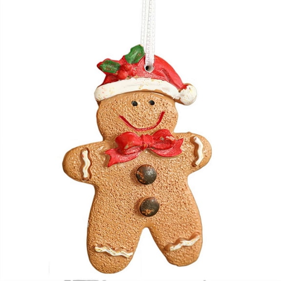 1 Pcs Gingerbread Man Ornaments for Christmas Tree, Cute Gingerbread Chritmas Decorations for Xmas Tree Hanging Decor DIY Craft Party Supplies