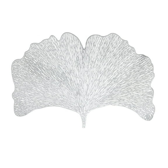 1 Pcs Ginkgo Leaf TableMat, Ginkgo Shape Vinyl Placemats Wipeable Easy Clean Dining Table Mats for Holiday Wedding Accent Centerpiece Table Setting Decor