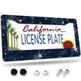 thumbnail image 1 of 1 Pcs Golden Stars License Plate Frame, License Plate Cover for Car Decorative Parts, Aluminum License Plate Bracket Holder Rust-Proof Weather-Proof for US Standard Car, 1 of 9