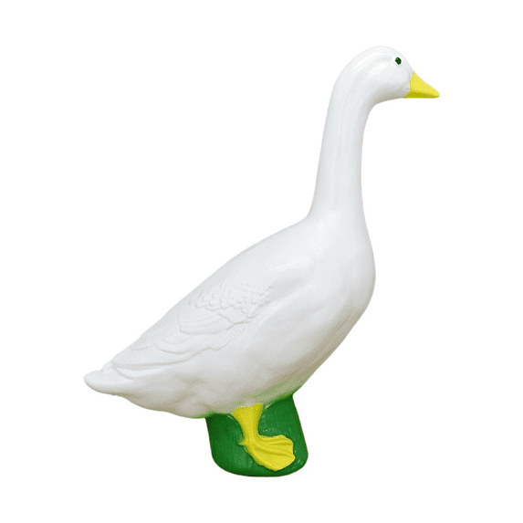 1 Pcs Goose Statue,7 Inch Geese Garden Statues,Resin Porch Goose Wild,Goose Outdoor Statue,Realistic Resin Goose Statue,Art Decor Ornament For Home Decor,Tabletop Decoration Art Crafts,White