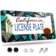 thumbnail image 1 of 1 Pcs Graffiti Art License Plate Frame, License Plate Cover for Car Decorative Parts, Aluminum License Plate Bracket Holder Rust-Proof Weather-Proof for US Standard Car, 1 of 9