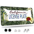 thumbnail image 1 of 1 Pcs Green Leaves License Plate Frame, License Plate Cover for Car Decorative Parts, Aluminum License Plate Bracket Holder Rust-Proof Weather-Proof for US Standard Car, 1 of 9