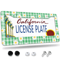 thumbnail image 1 of 1 Pcs Green and White License Plate Frame, License Plate Cover for Car Decorative Parts, Aluminum License Plate Bracket Holder Rust-Proof Weather-Proof for US Standard Car, 1 of 9