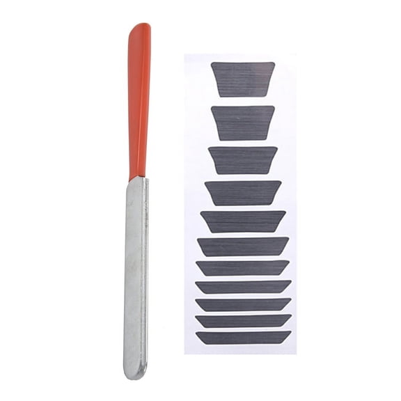 1 Pcs Guitar Fret Crowning Luthier File Narrow Dual Tool & 1 Pcs Fretboard Markers Inlay Sticker Decals