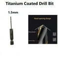 thumbnail image 1 of 1 Pcs HSS High Speed Steel Titanium Coated Drill Bit Set 1/4 Hex Shank 1.5mm, 1 of 9