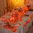 thumbnail image 1 of 1 Pcs Halloween Decor Halloween Led String Lights Pumpkin Maple String Lights Battery Box Halloween Decoration String Lights Room Decor 6m 40lamp, 1 of 9